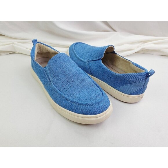 Baretraps Size 10M Mens Lincoln Blue Canvas Slip On Logo Comfort Fashion Loafers - Picture 6 of 12